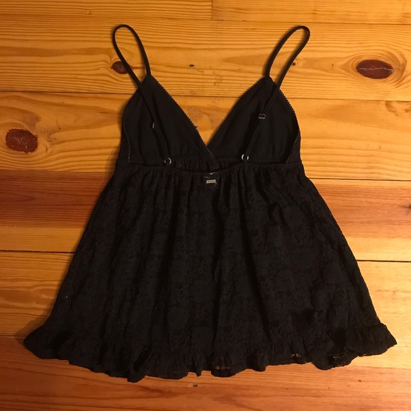 PINK Black Lace Rhinestone Teddy, EUC, XS - Picture 8 of 12